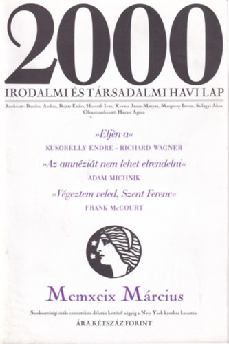 Bojt�r Endre - 2000 Irodalmi �s T�rsadalmi Havi Lap - 1999. M�rcius