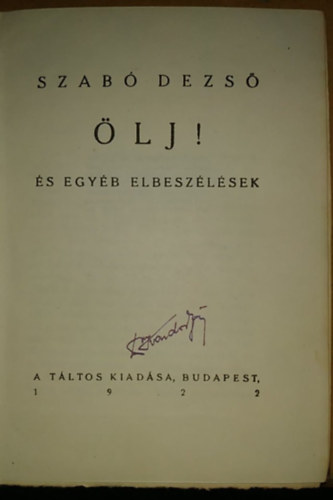 Szab� Dezs� - �lj �s egy�b elbesz�l�sek