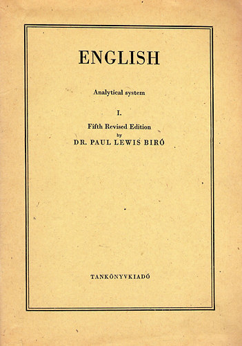 Dr.Paul Lewis Br - English analytical system I.