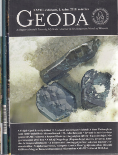 Geoda folyirat 2018/1-3. (teljes vfolyam, 3 db. lapszm)- A Magyar Minerofil Trsasg folyirata